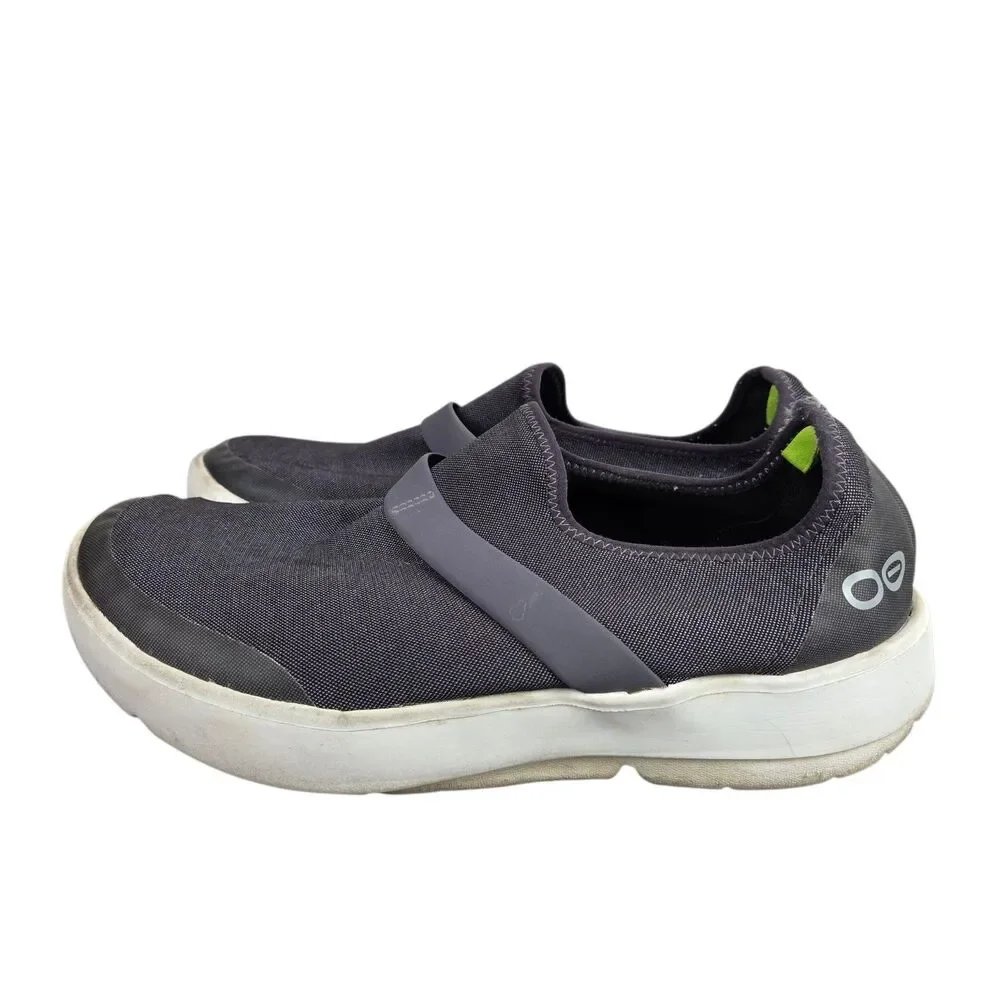 OOFOS Oomg Women's 10 Gray White Recovery Sneakers Slip-On Low Top Comfort Shoes